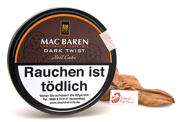 Mac Baren Dark Twist Roll Cake Pfeifentabak 100g Dose Mac Baren Dark Twist Roll Cake Pfeifentabak 100g Dose